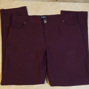 Maroon Ankle Pants